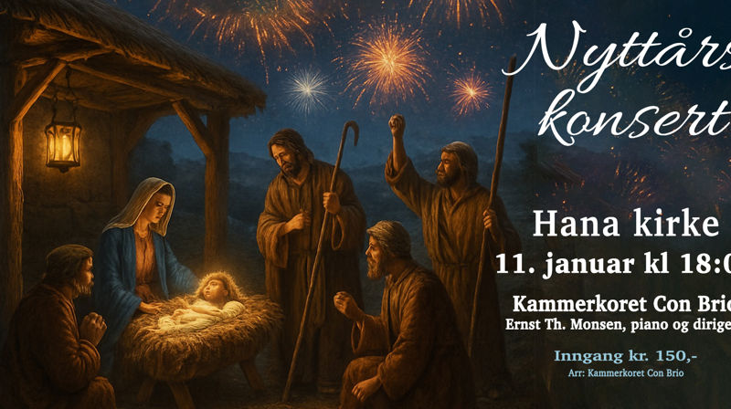Nyttårskonsert Hana kirke søndag 11. januar kl 18