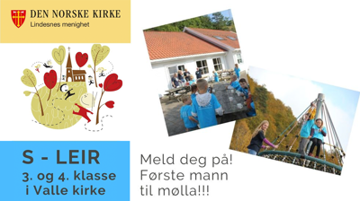 S‑leir for 3. og 4. klasse i Valle kirke