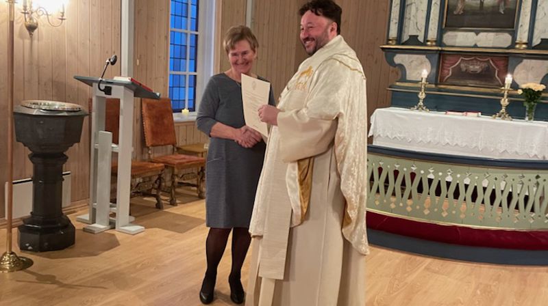 Torunn ønsker Thomas velkommen!