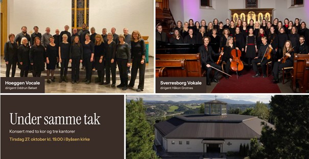 To kor og tre kantorer - Konsert med Hoeggen Vocale og Sverresborg Vokale i Byåsen kirke