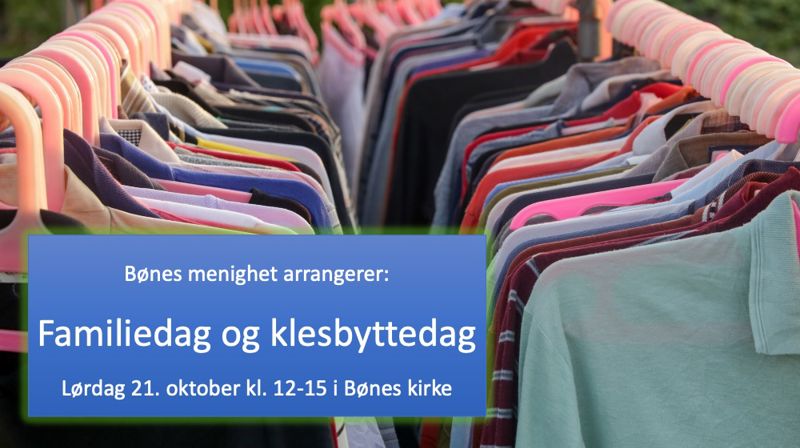 Familiedag og klesbyttedag 21. oktober