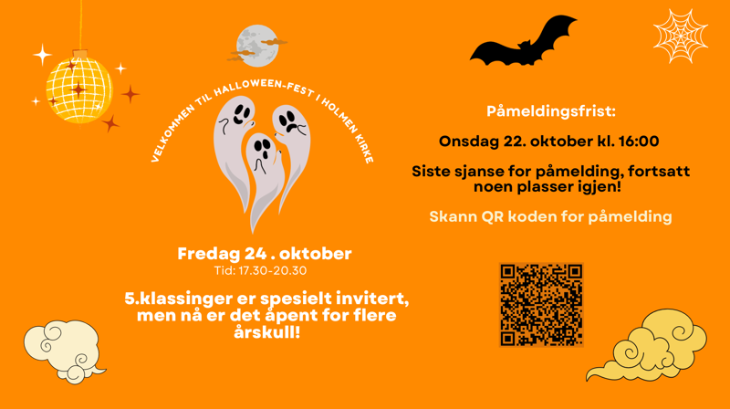 Bilde av en invitasjon med Halloween-motiv.