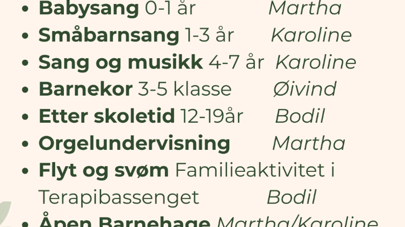Aktiviteter for store og små