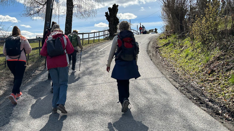 Pilegrimer i Skustadgata fra en tidligere vandring. (Foto: Knut Lundby)