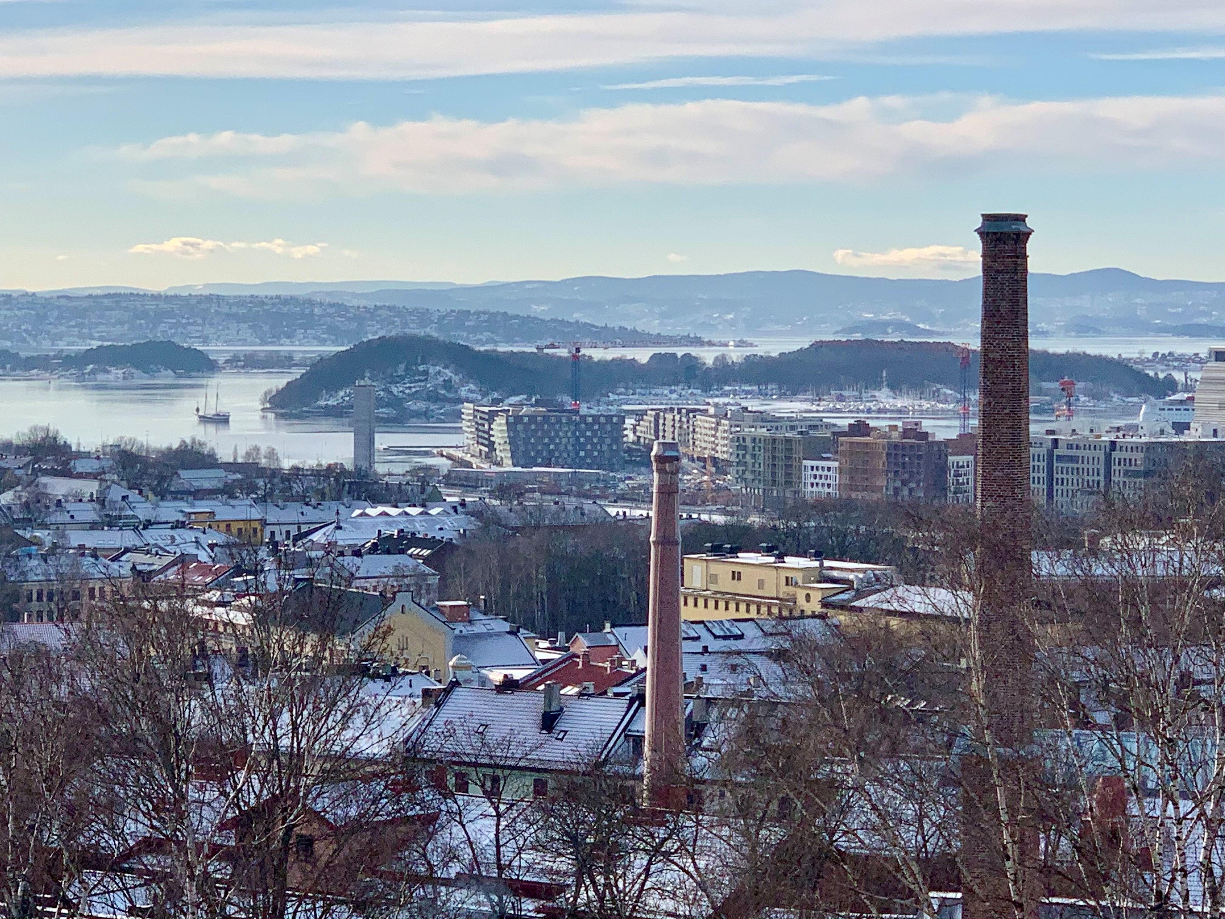 Utsikt fra tårnet i Kampen kirke