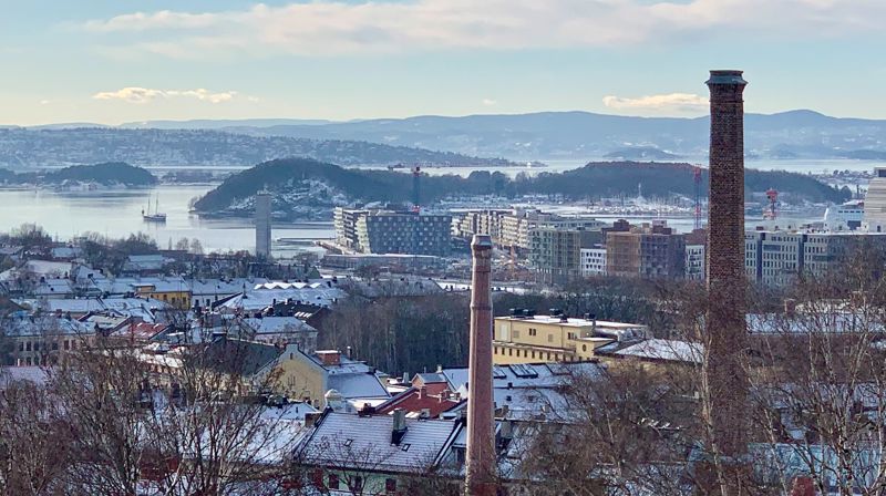 Utsikt fra tårnet i Kampen kirke