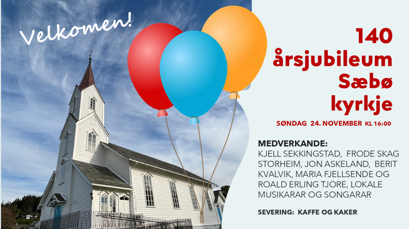 140 årsjubileum for Sæbø kyrkje
