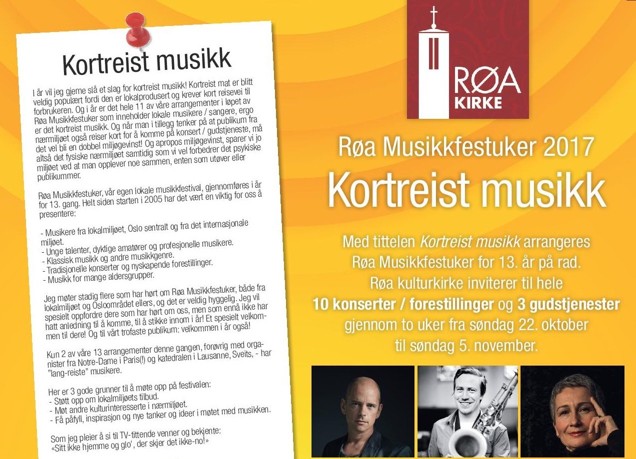 Velkommen til Røa Musikkfestuker fra 22. oktober