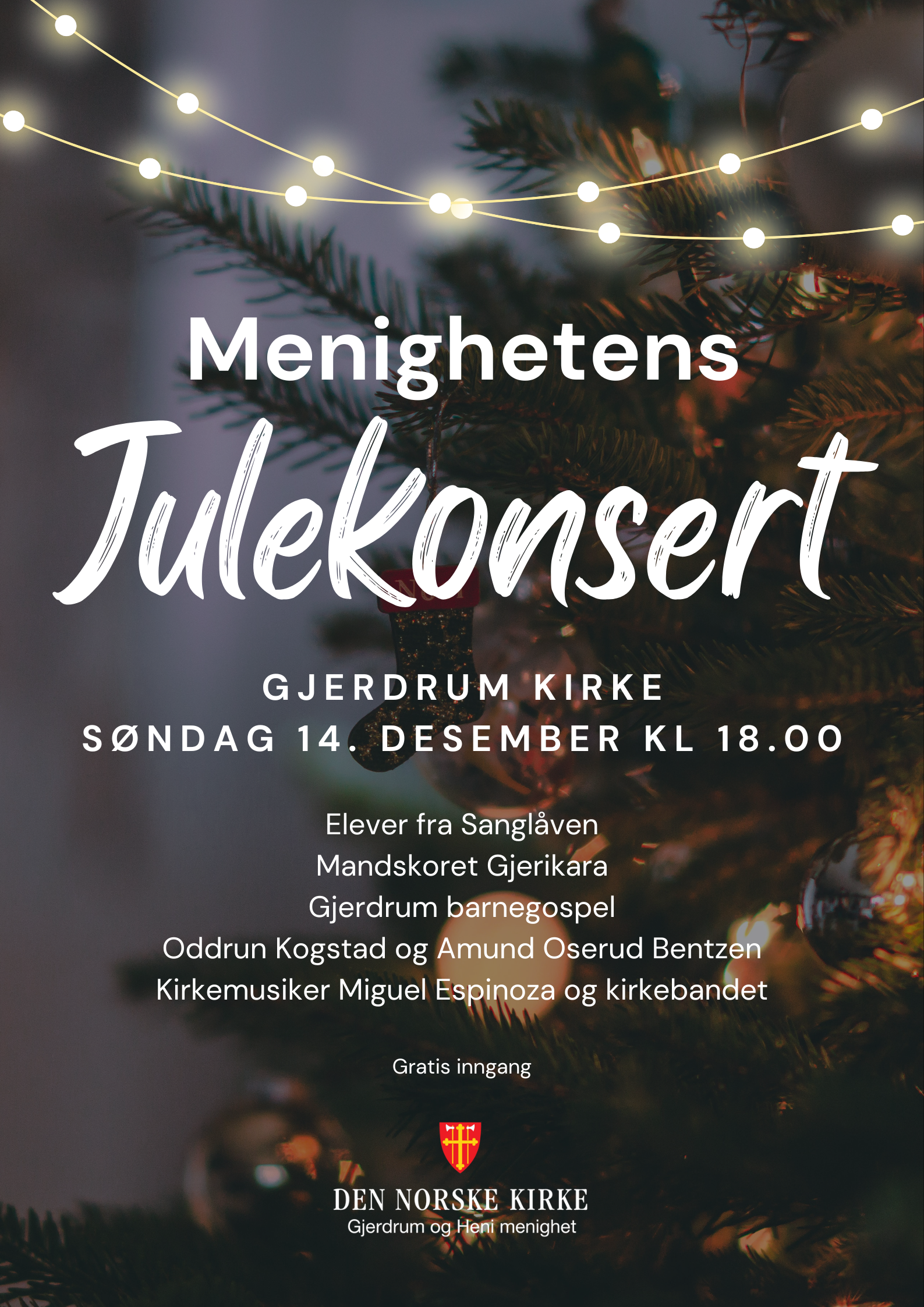 Velkommen til menighetens julekonsert