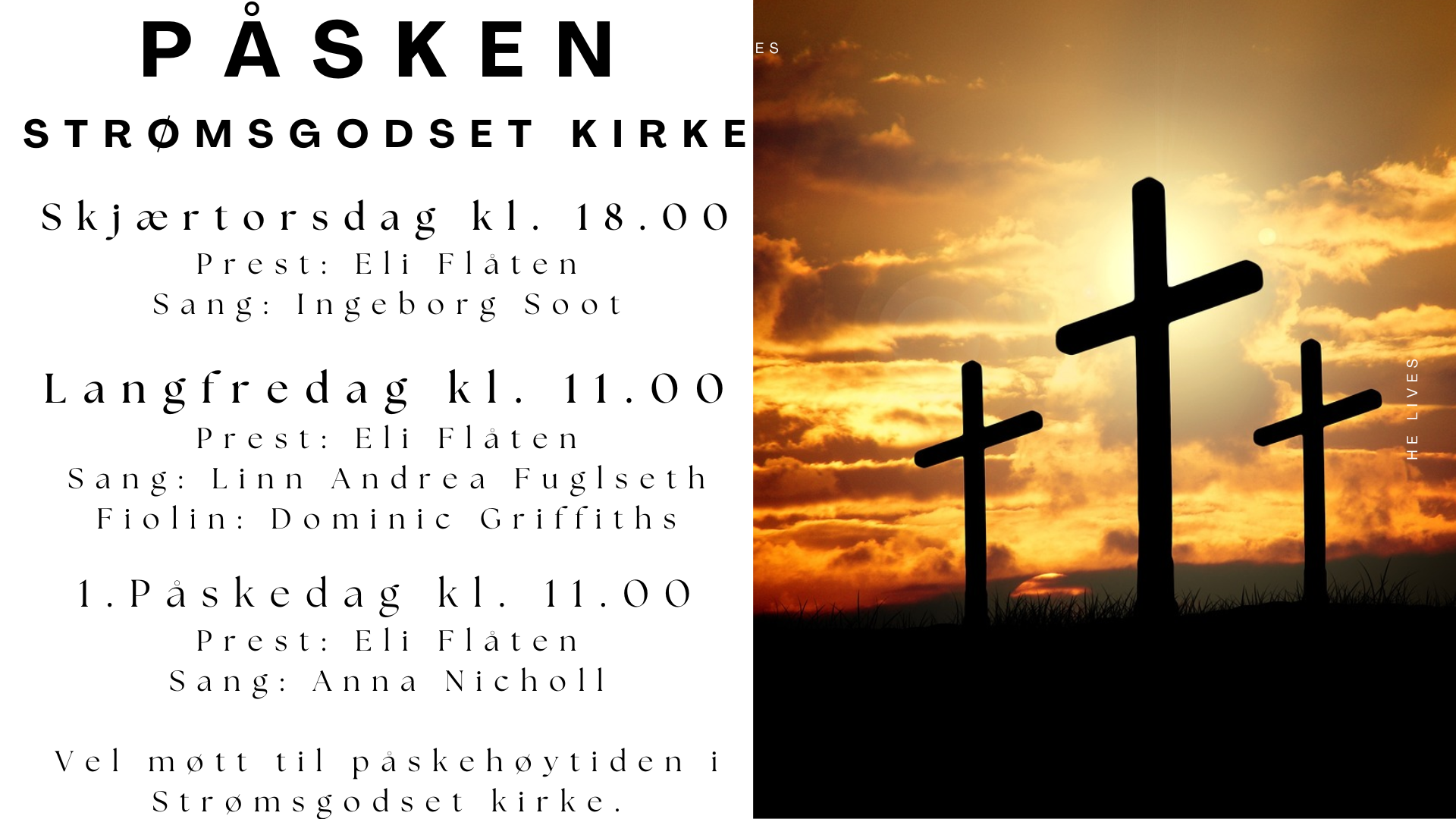 Påskegudstjeneste i Strømsgodset kirke