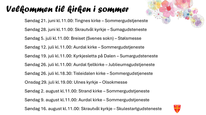 Sommergudstjenester