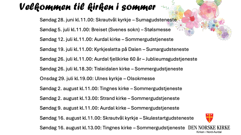 Sommergudstjenester