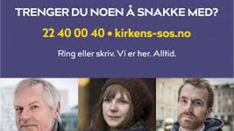 Trenger du noen å snakke med i påsken? Kirkens SOS er døgnåpent på telefon 22 40 00 40