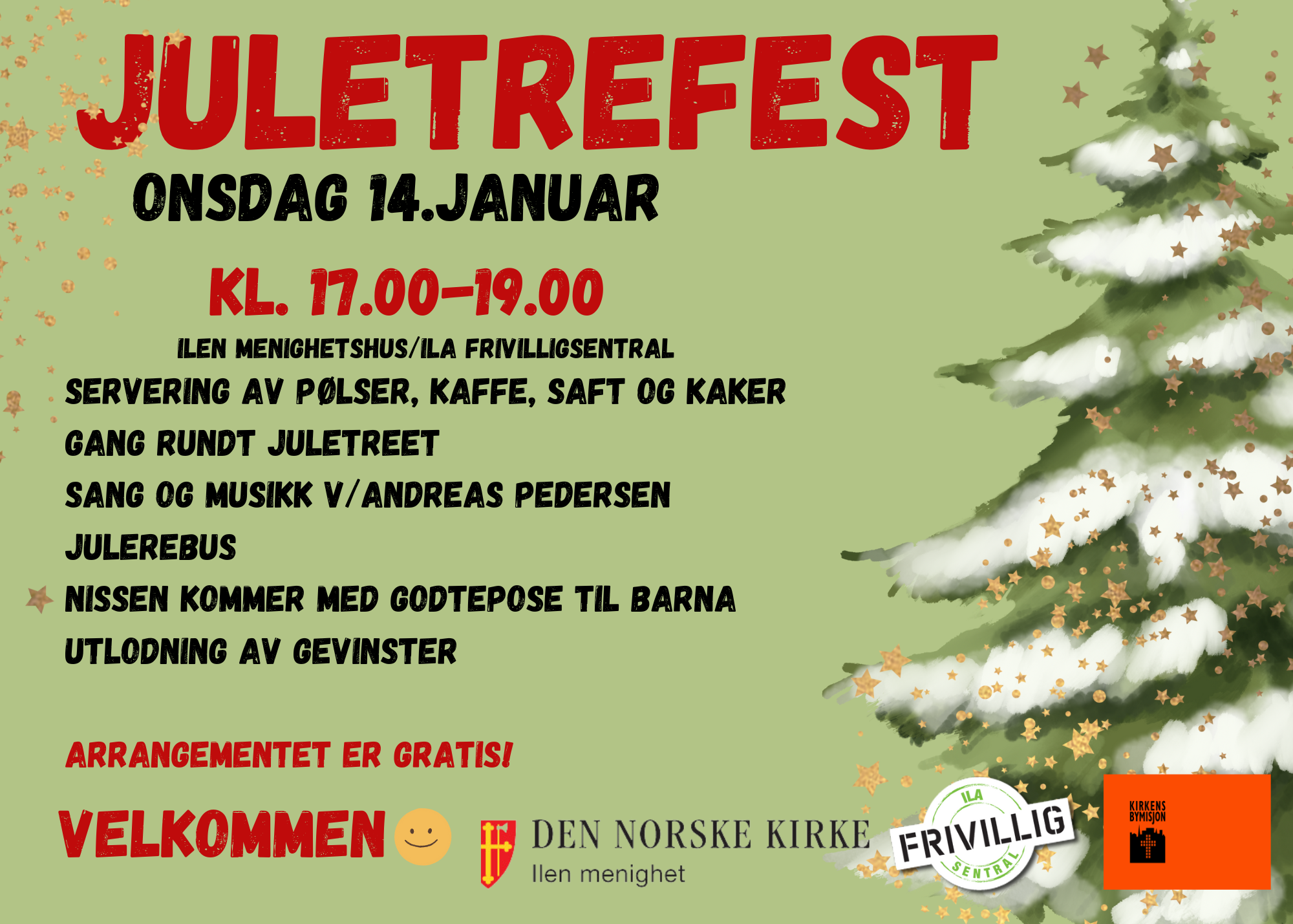 Velkommen til juletrefest 14.januar!