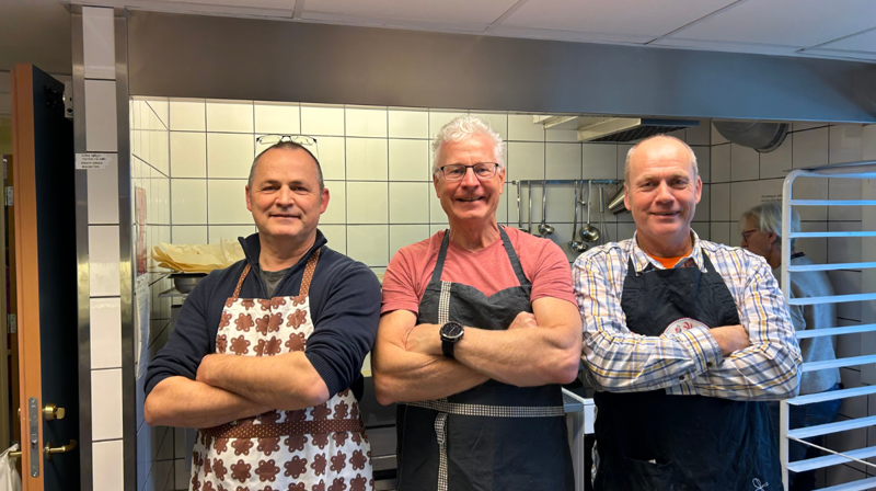 "Kjøkkengjengen" er på plass under julemessa