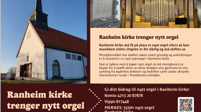 Menighetsrådet arrangerer innsamling til nytt orgel i Ranheim kirke!