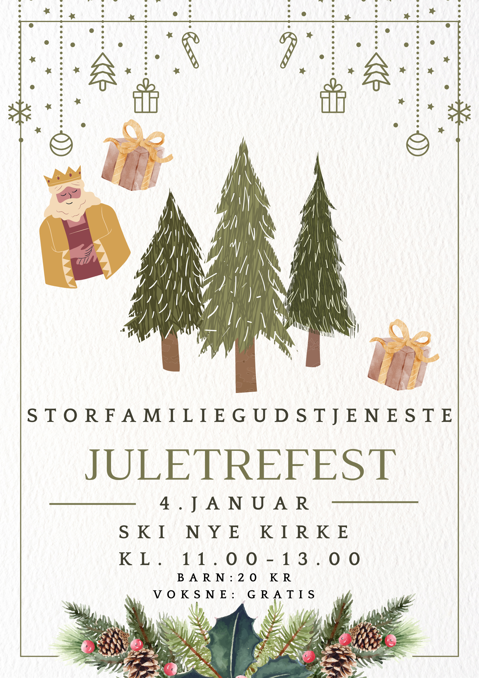 Storfamiliegudstjeneste og juletrefest