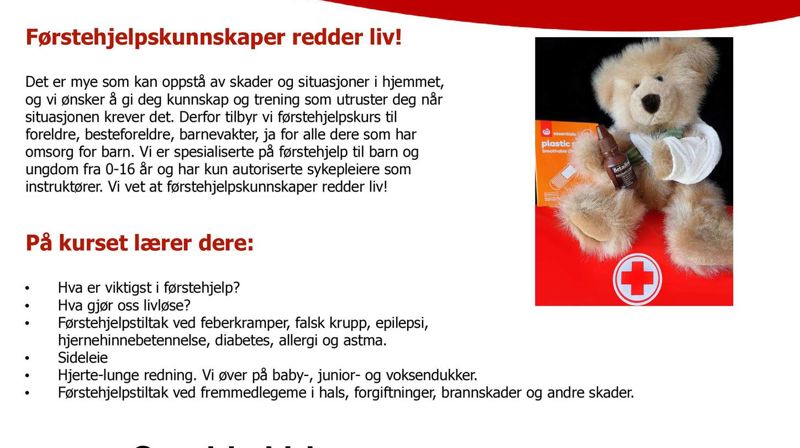 Førstehjelpskurs for foreldre