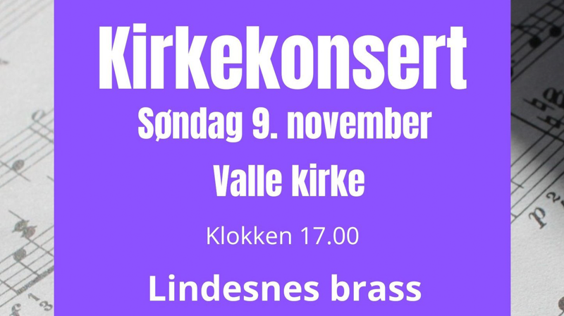 Kirkekonsert med Lindesnes brass og Gro Gahre