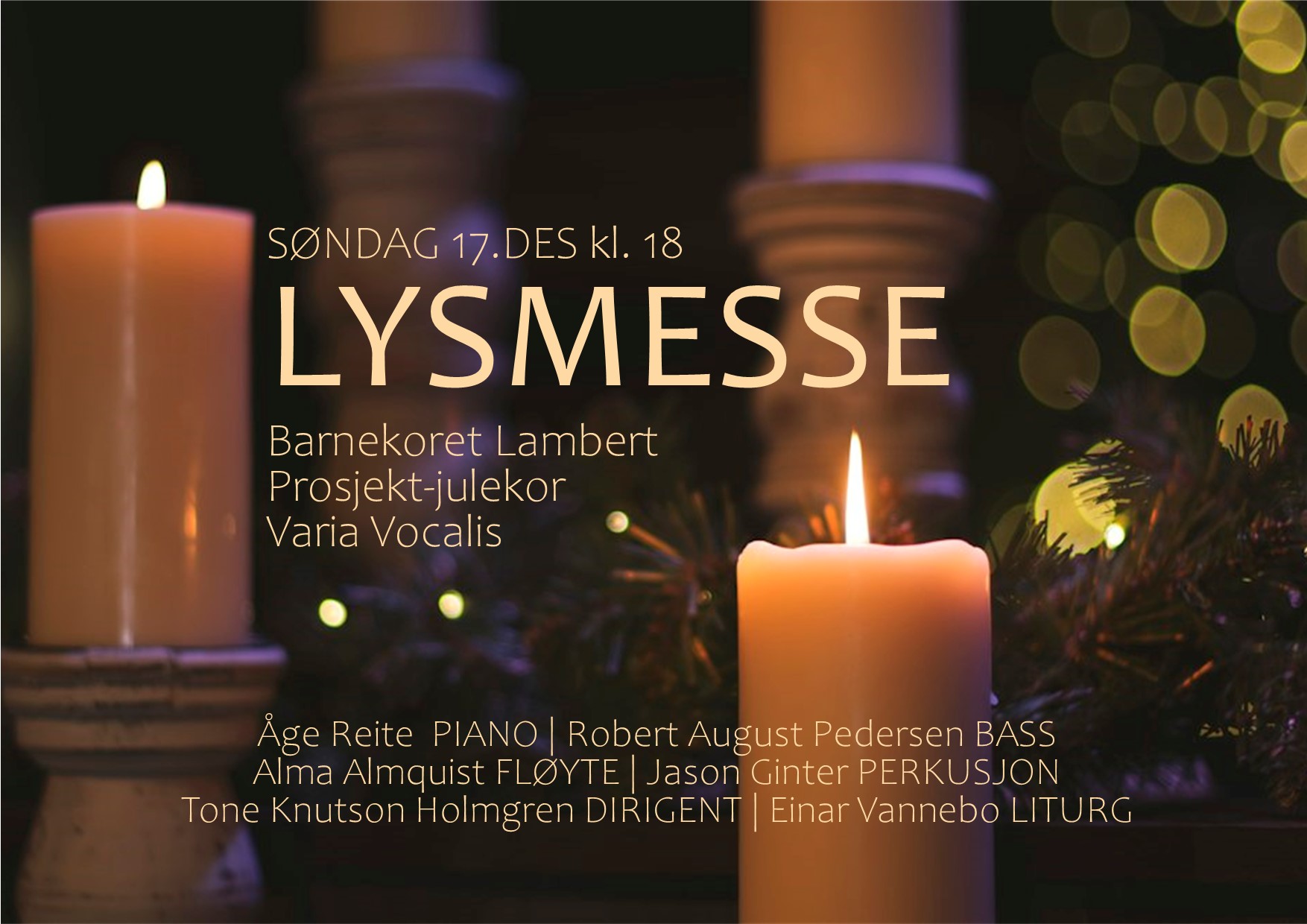 Lysmesse 17.desember kl. 18