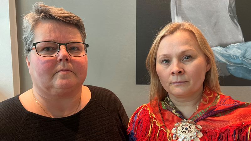 Leder i Mellomkirkelig råd Kristine Sandmæl og leder i Samisk kirkeråd Sara Ellen Anne Eira. Foto: Den norske kirke