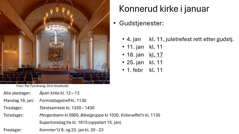 Januar i Konnerud kirke