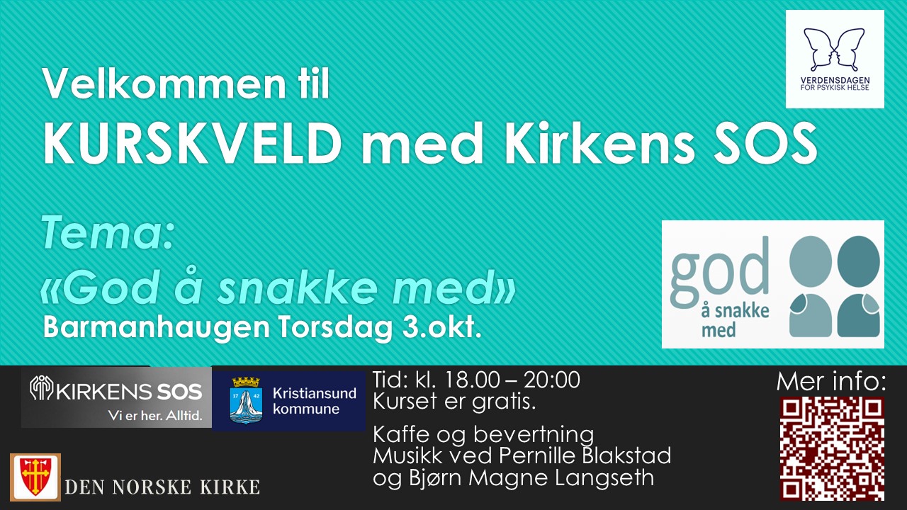 God å snakke med - kurskveld med Kirkens SOS