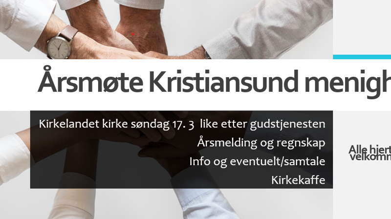 Årsmøte i Kristiansund menighet