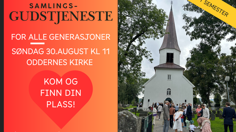 Gudstjenesten 30. september kl. 11