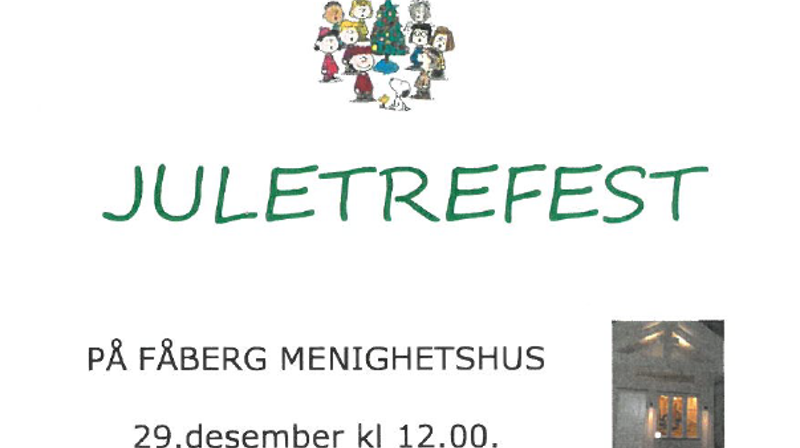 Velkommen til juletrefest på Fåberg menighetshus
