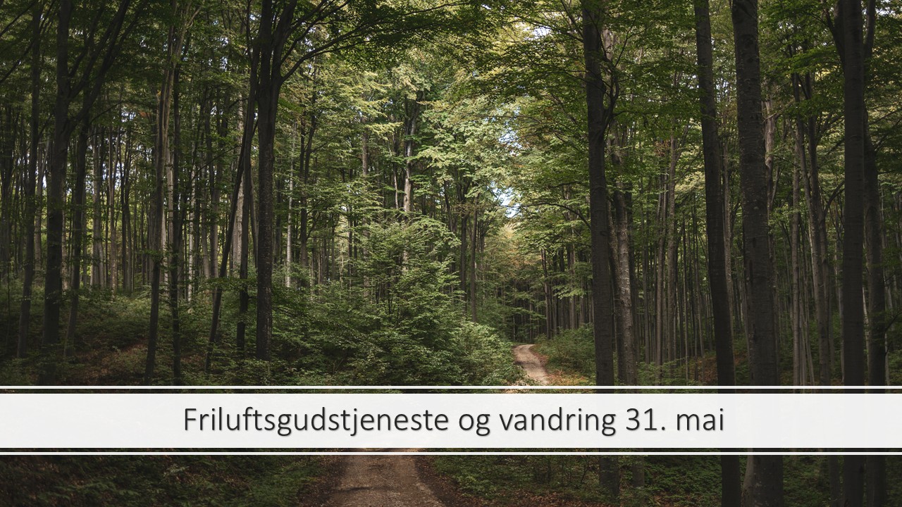 Gudstjeneste og vandring 31. mai