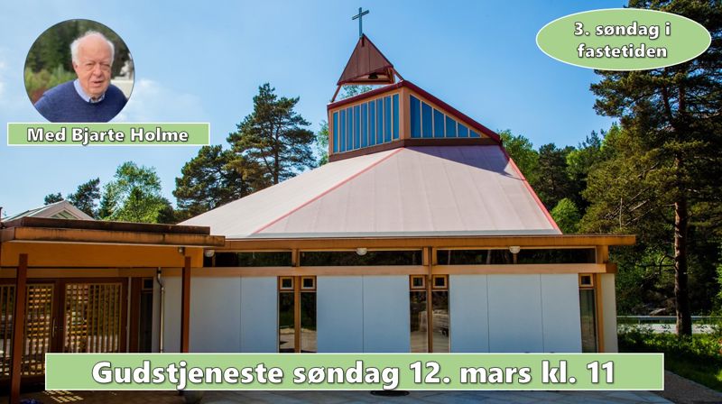 Gudstjeneste 12. mars kl. 11