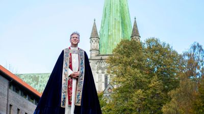 Preses Olav Fykse Tveit heldt preike i Nidarosdomen på første påskedag. Foto: Titt Melhuus / Den norske kyrkja
