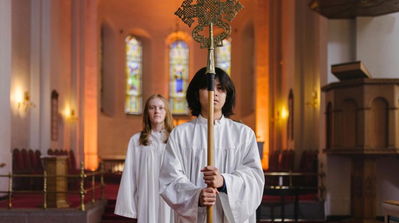 Konfirmant prosesjon, foto Simen Prestaasen.