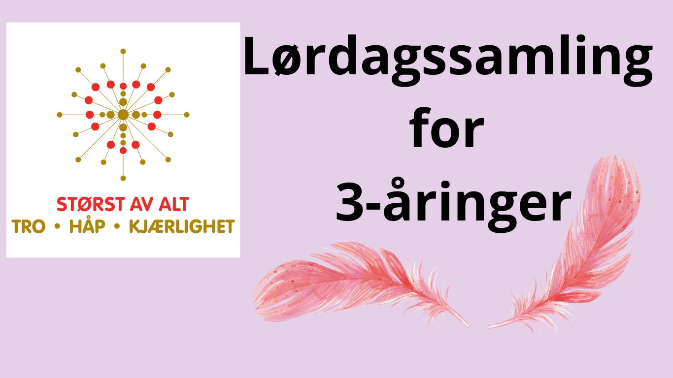 Lørdagssamling for 3-åringer sammen med Barnas Turklubb lørdag 10. februar!