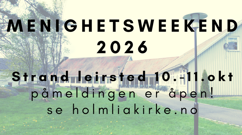 Påmelding til menighetsweekend er åpen!