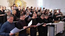 Pop-up-koret i Greverud kirke 09.02.2025. Foto: privat.