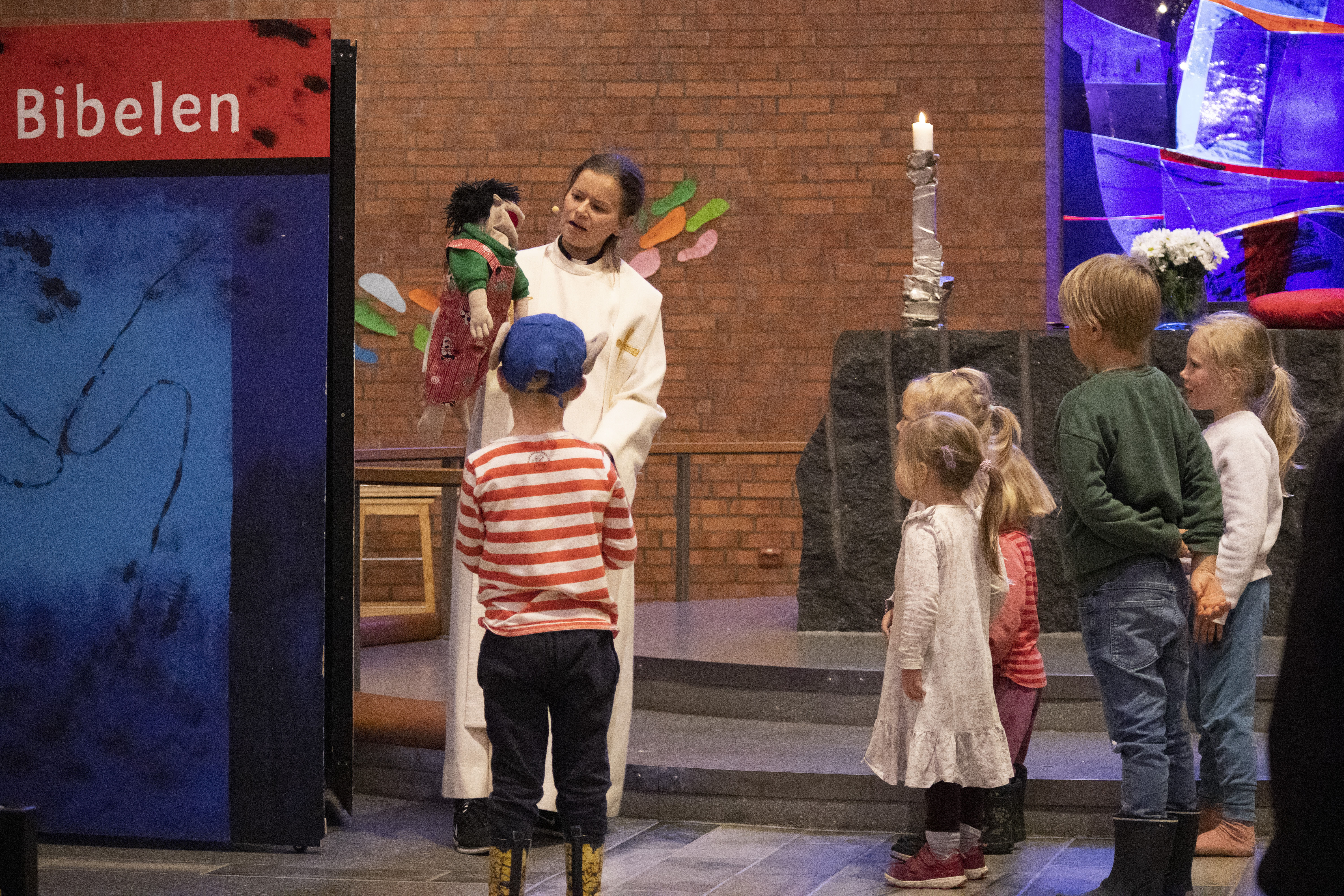 Barnegudstjeneste våren 2023 med prest Kristin Brandsæter Torgersen