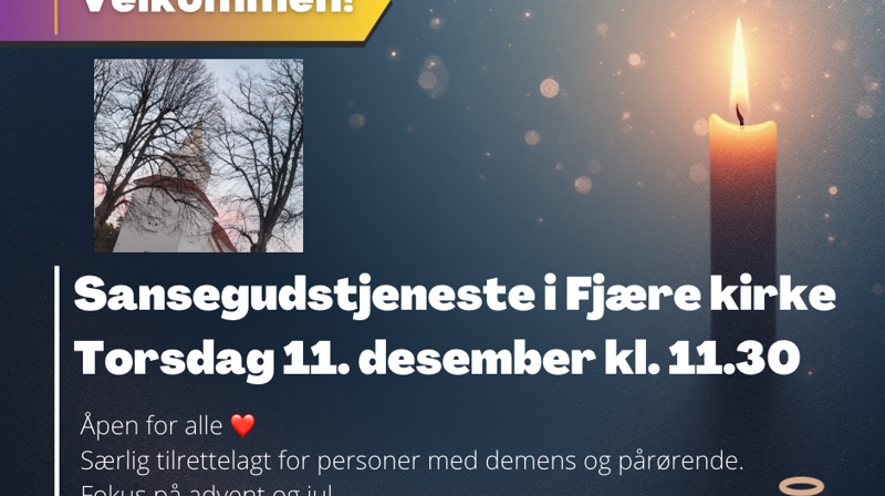 Velkommen til felles institusjons-juleandakt i Fjære kirke