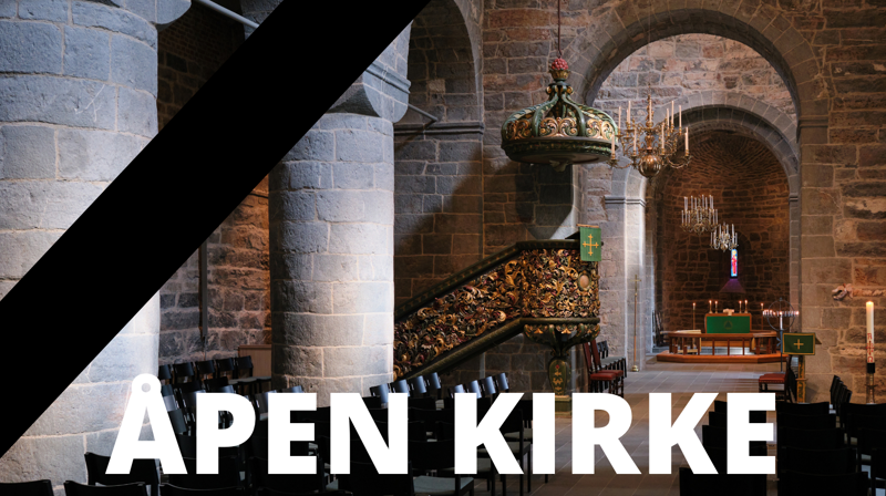 Åpen kirke og visning av kong Haralds gravferd