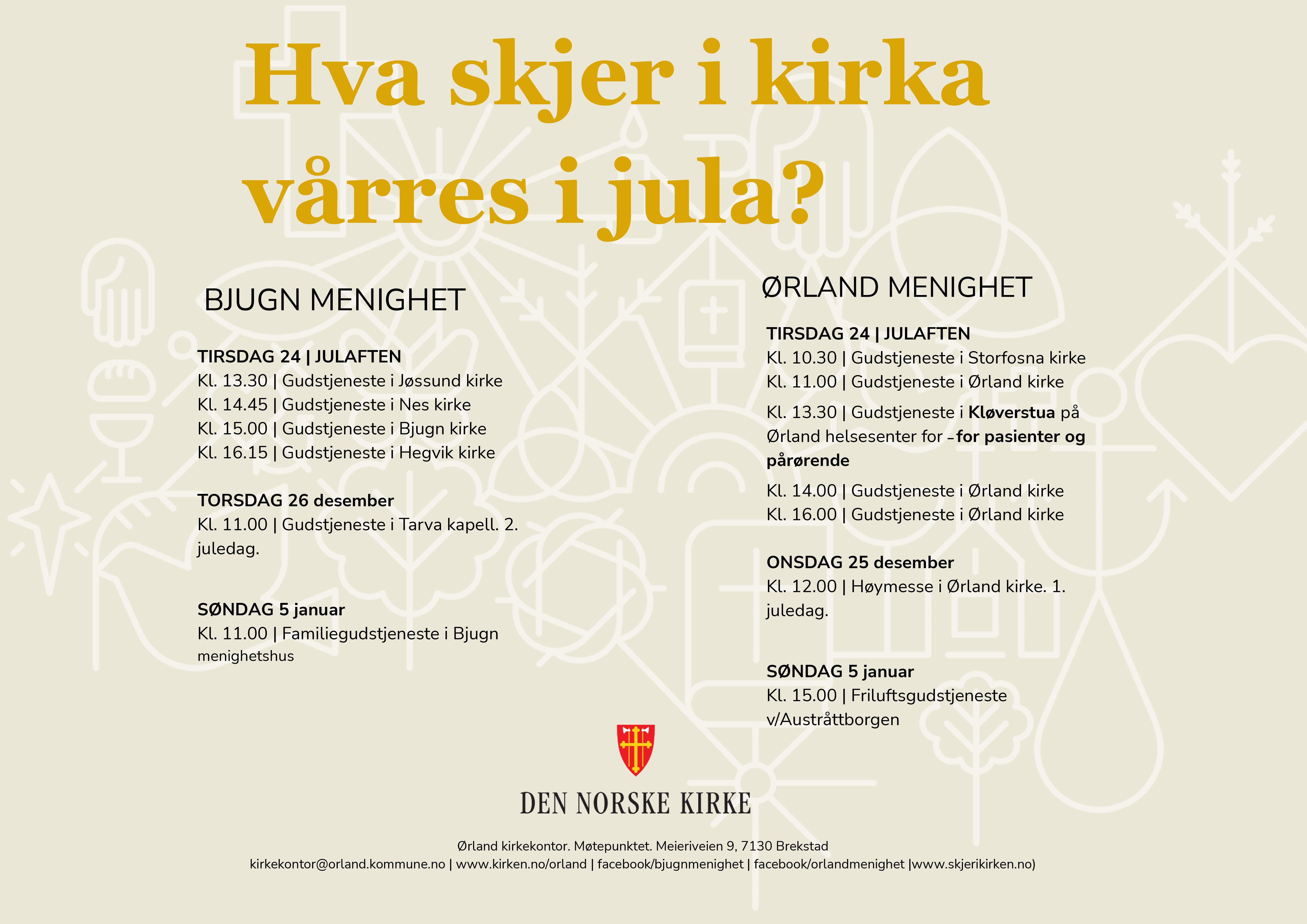 Hva skjer i kirka vårres i jula?