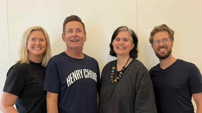 Fra venstre: Prosjektleder Stine Gudmestad Jensen, dirigent Kenneth Danielsen, musikk- og helsearbeider Gry Pedersen Skogland og organist John-Olof Svensson Haakonseth