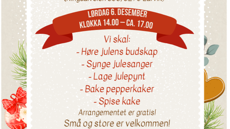 Velkommen til juleverksted på Volds Minde.