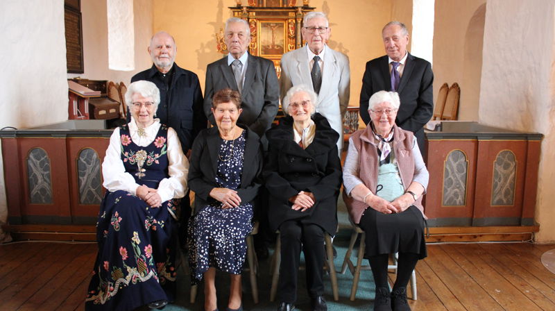 70-årsjubilanter i Roan kirke i 2025