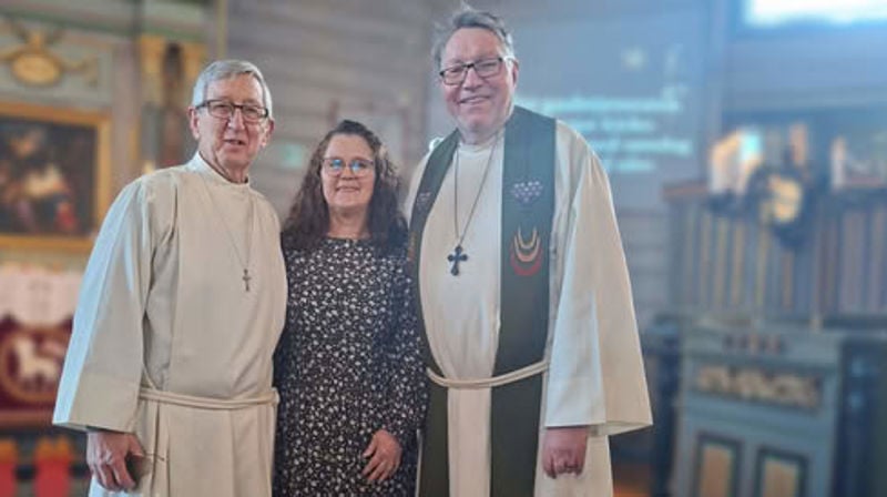 Innsettelse av prest og diakonimedarbeider i Heim.