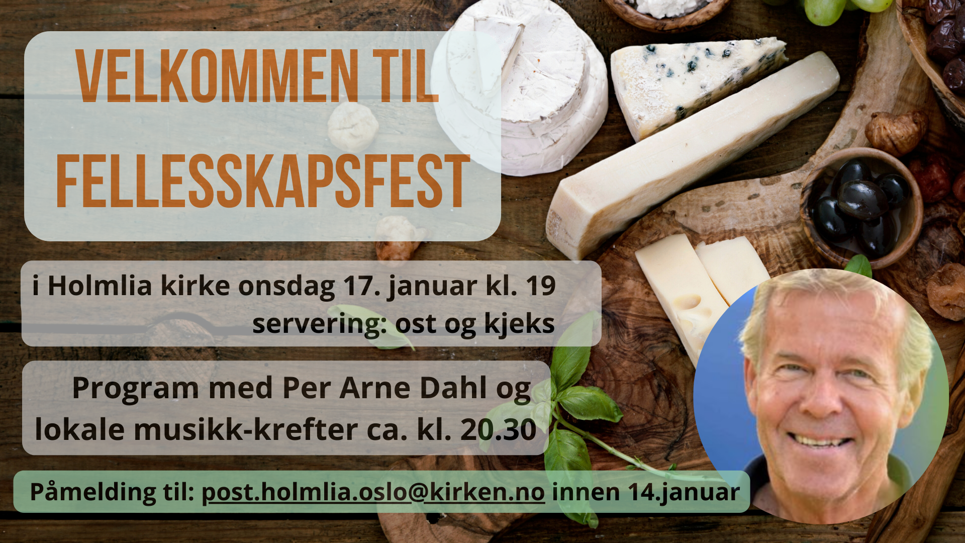 Fellesskapsfest onsdag 17.januar kl. 19
