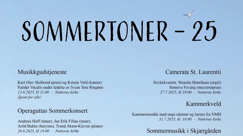 Sommerkonserter og musikk i kirkene