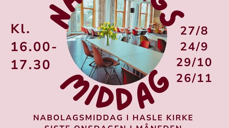 Første Nabolagsmiddag er onsdag 27.august kl. 16