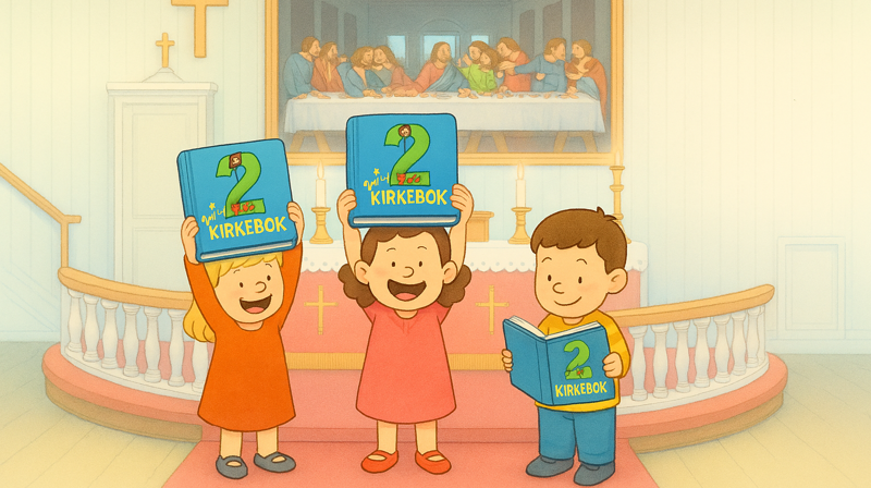 Utdeling av 2-årsbok i Langestrand kirke