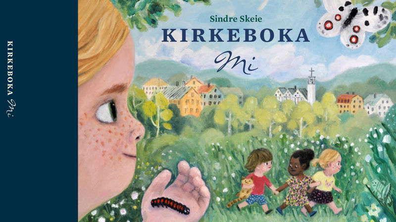 Bilde omslag av "Kirkeboka mi" av Sindre Skeie